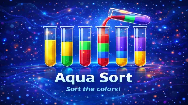 Aqua Sıralama: Su Renk Bulmaca oyununun kapağı