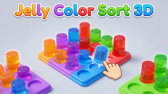 Jöle Renk Sıralama 3D oyununun kapağı