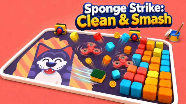 Sponge Darbe: Temizle Ve Parçalama oyununun kapağı