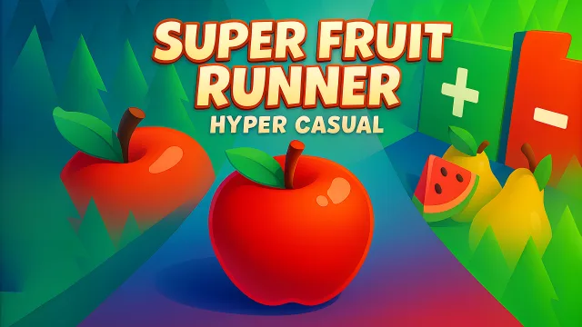 Süper Meyve Koşucu - Hiper Casual oyununun kapağı