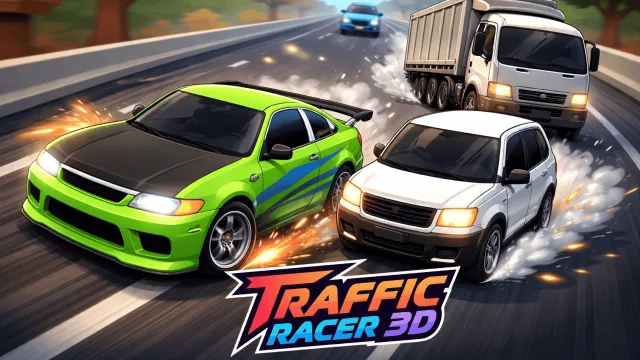Trafik Yarışçı 3D oyununun kapağı